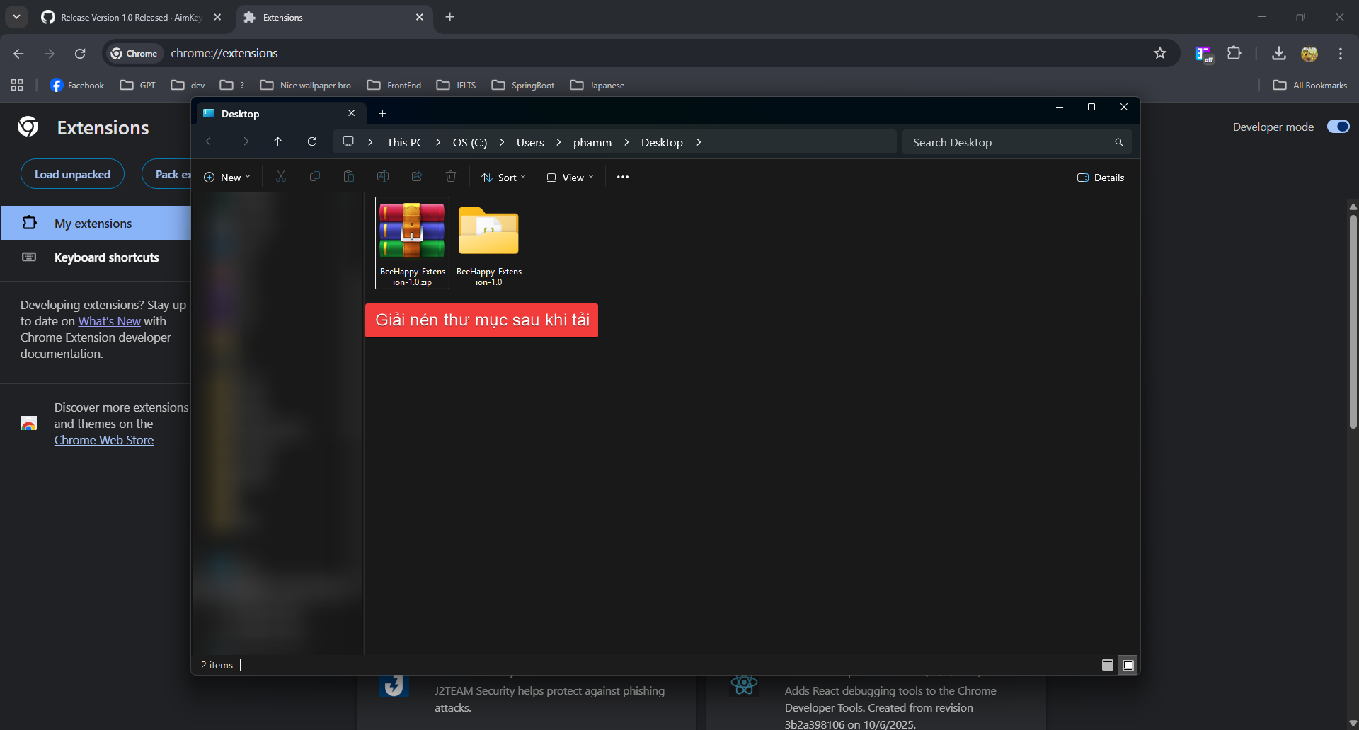Giải nén file tiện ích