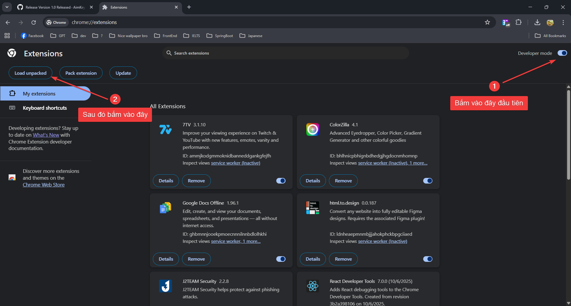 Hướng dẫn bật Developer Mode
